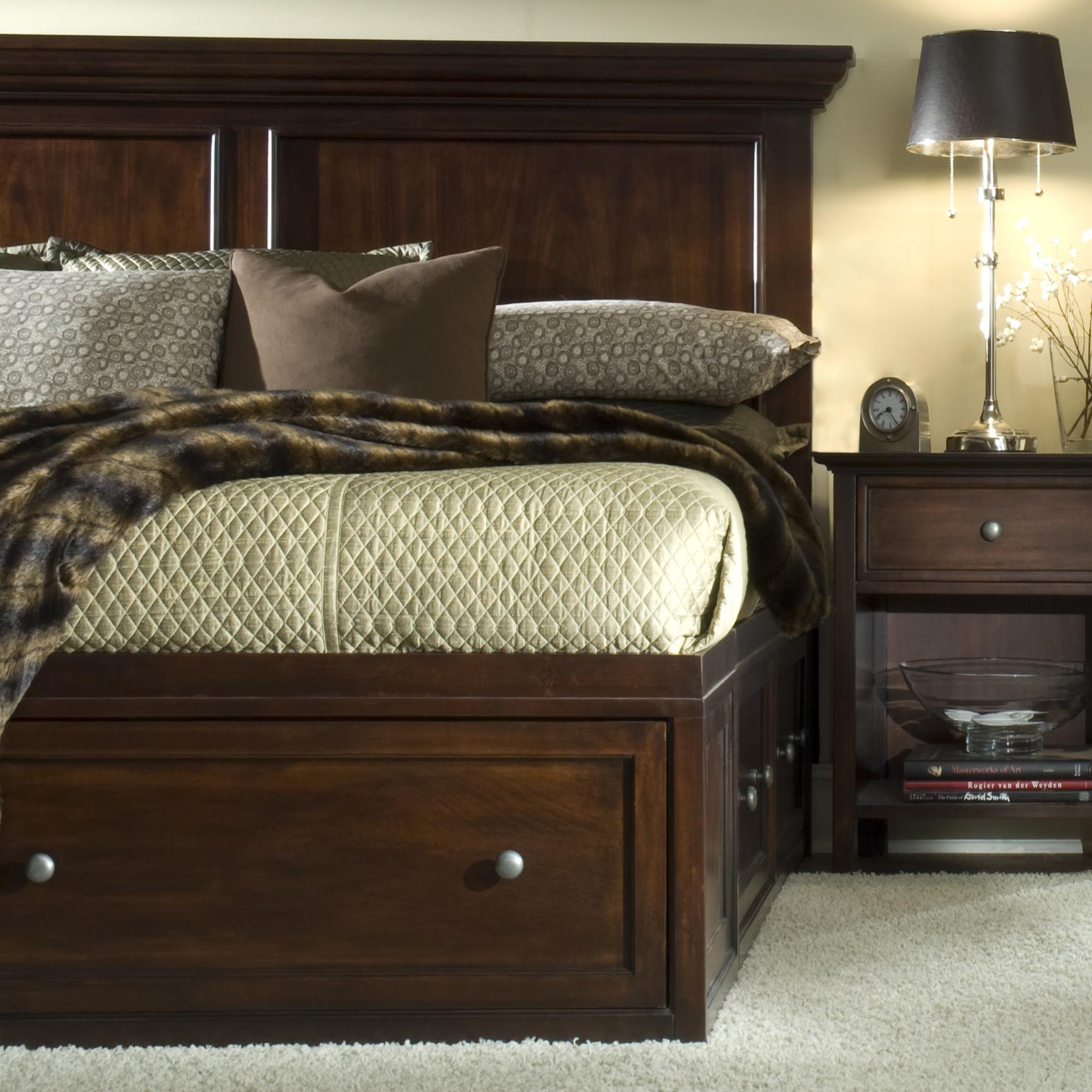 SG Spencer Transitional King Captain Storage Bed | John V Schultz